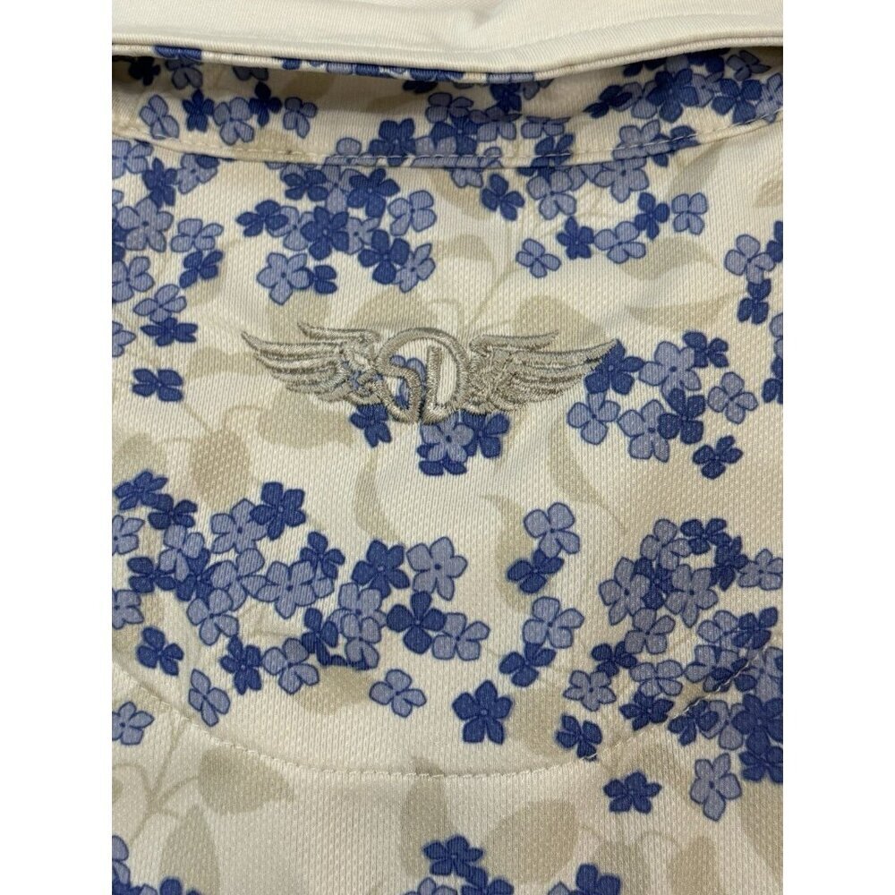 Straight Down Women Ava Quarter Zip Size XS Blue Floral - Picture 6 of 9